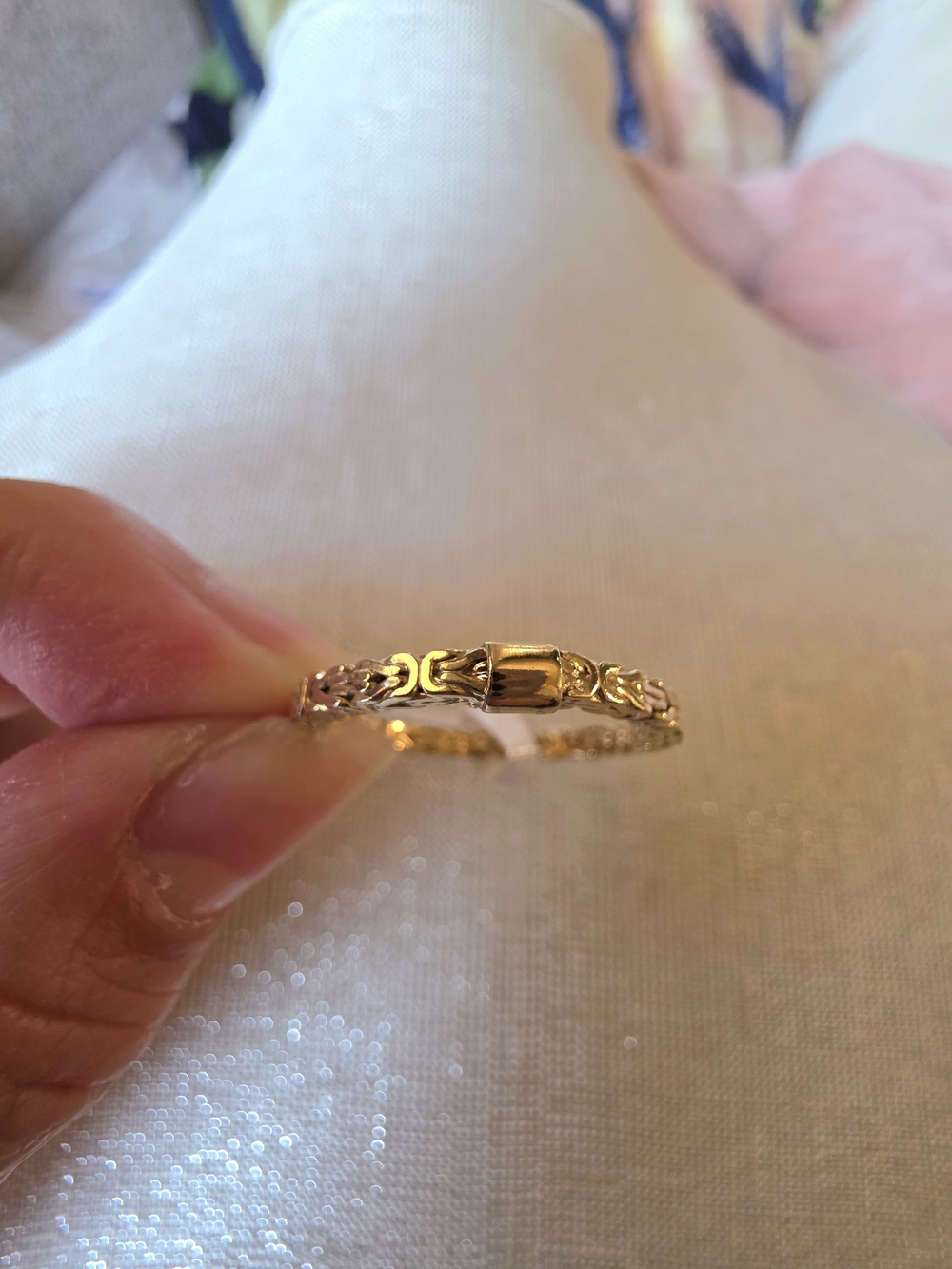 JTV 18K Yellow Gold Over Sterling Silver 2.5mm Byzantine Band Ring - Size 12.5 - Picture 5 of 12